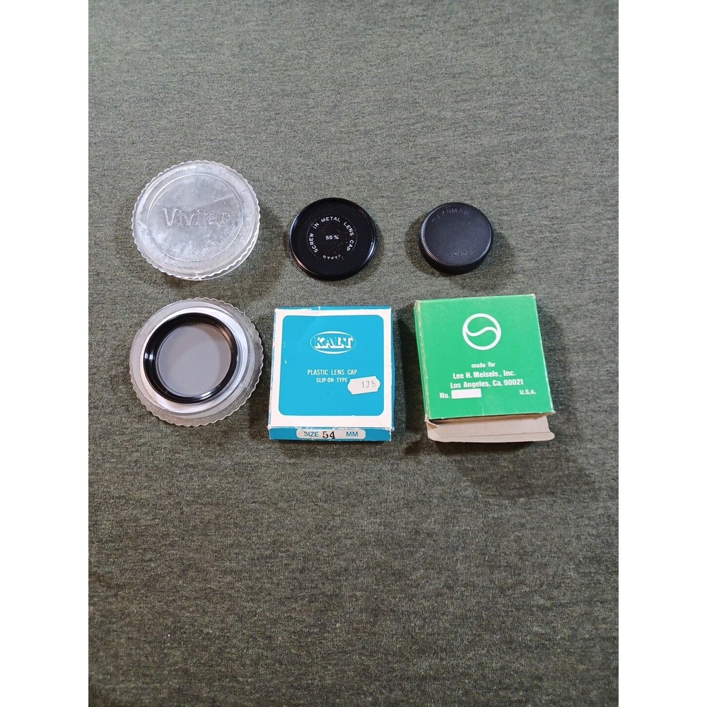 Vintage 2 Camera Lens Covers Meisels Vivitar